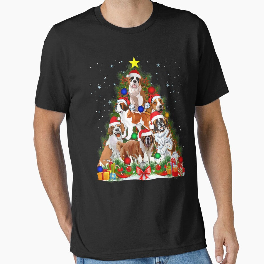 Funny St Bernard Dog Christmas Tree by ManishDayal