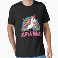 Alpha Male Unicorn Sarcastic Ironic Weird Y2K Humor by orlodrake
