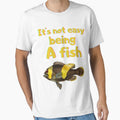 Its Not Easy Being Fish Slogan Retro Fish Illustration Design III by beddreams