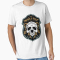 Printed Skull Necklace, Skull Shield, emblem, by LachenEaton