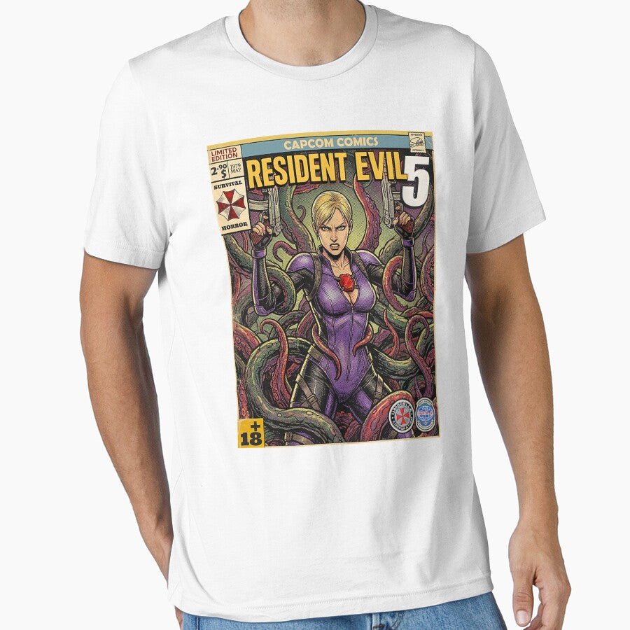 Resident Evil 5 Jill Valentine Comic Cover Gaming Art by CEASiGifts