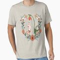 Boho Cat in Amid of Flowers: T-Shirt by Vachala