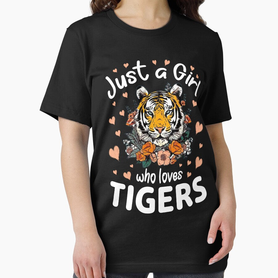 Just a Girl Who Loves Tigers T-Shirt by LarryMBrown