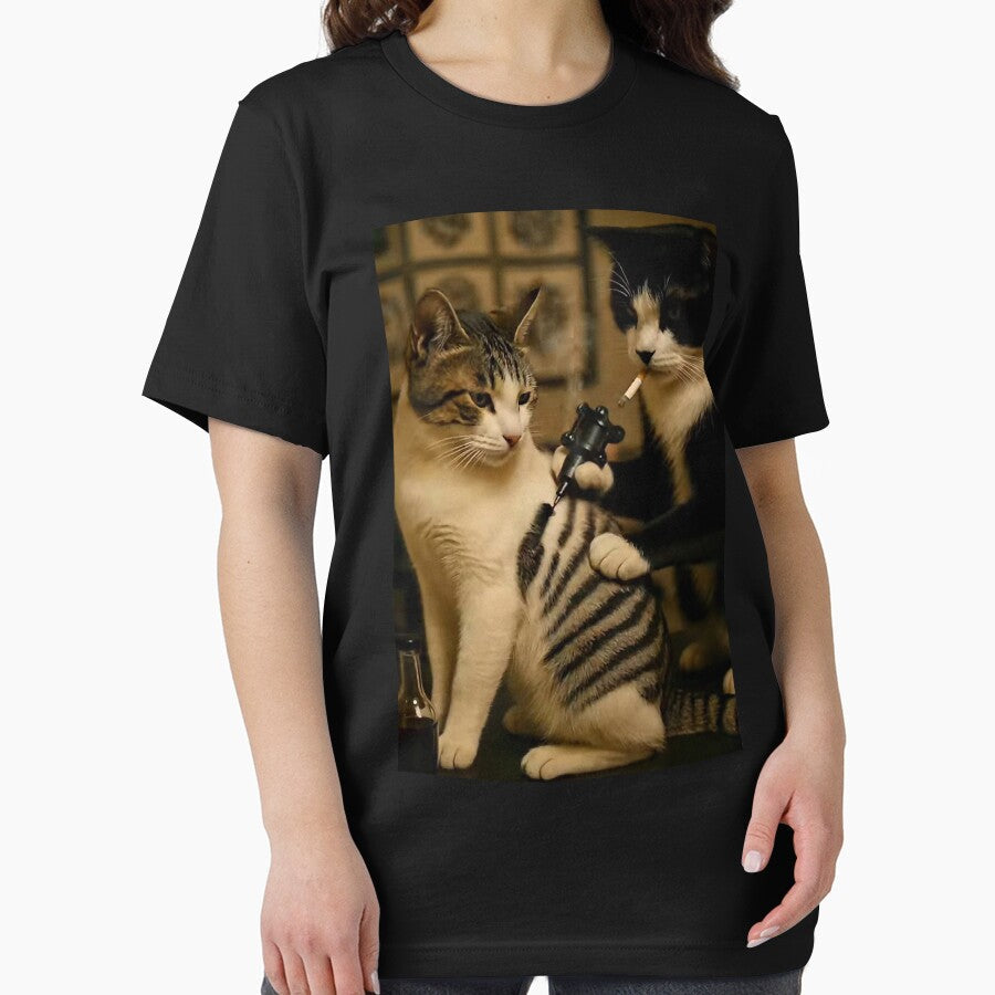 Vintage Cigarette Cat Smoking Tattoo Inked Artist Funny Meme by FrankIsabel