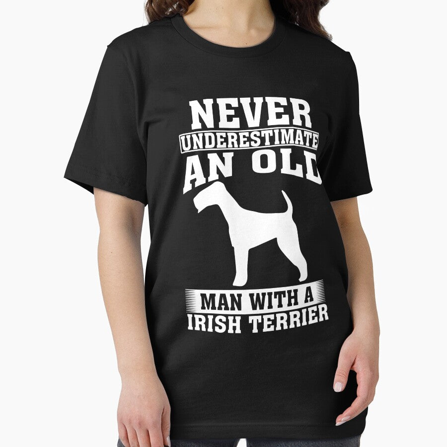 Never Underestimate an Old Man with Irish Terrier by CosmoKitsch