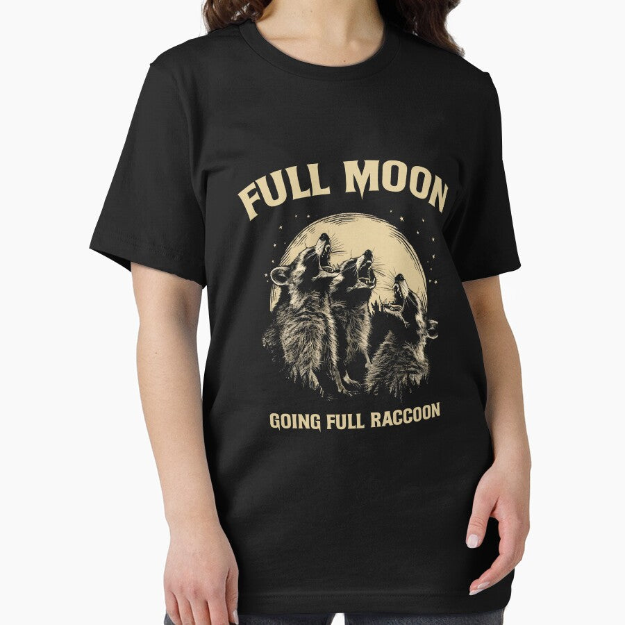 Full moon, going full raccoon vintage novelty by khaldie44