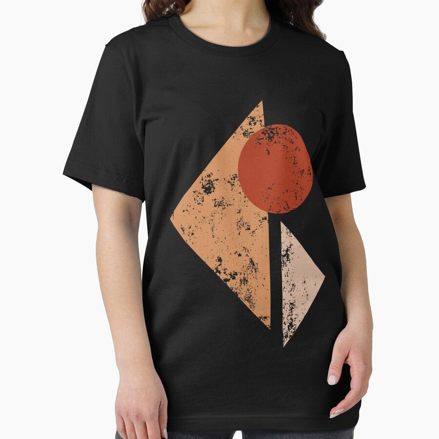 Round, Geometric Boho Art Prints in Earthy Tones Active T-Shirt by BesideStyles