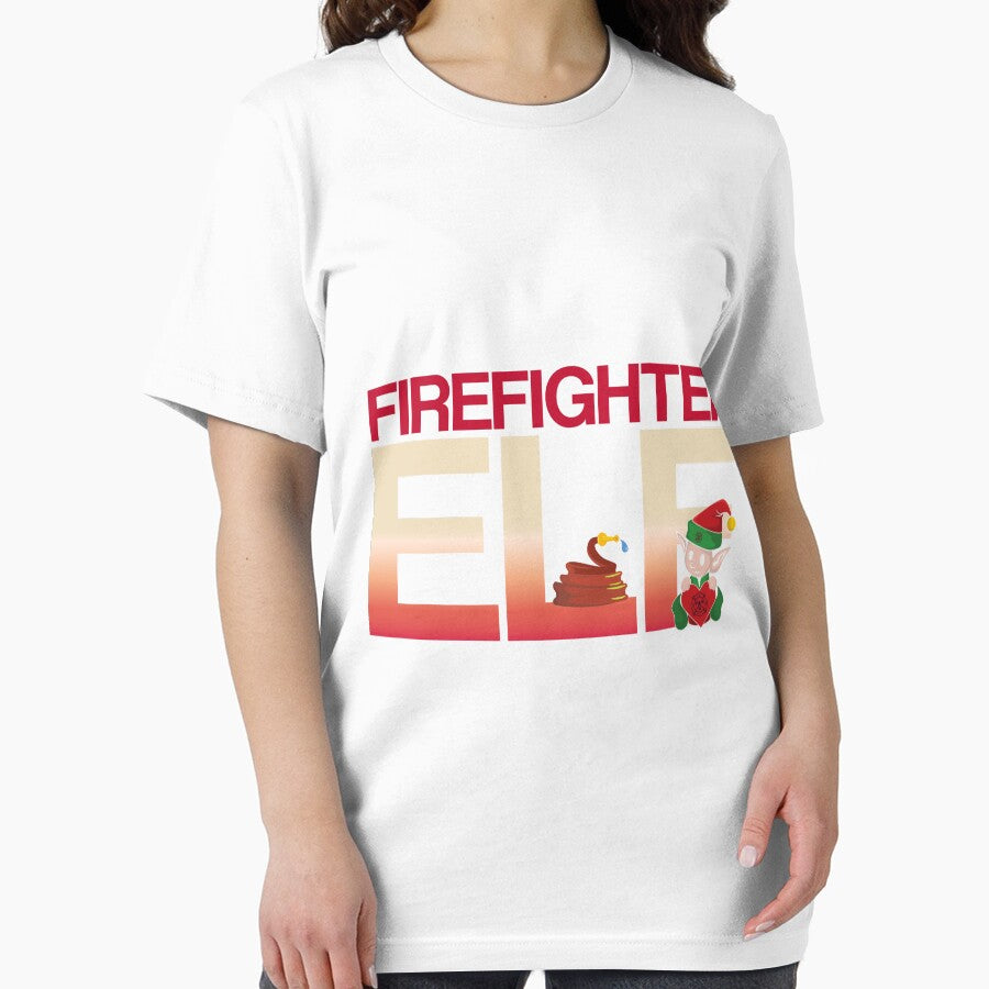 Firefighter Elf Holiday Shirt for Christmas by q4success