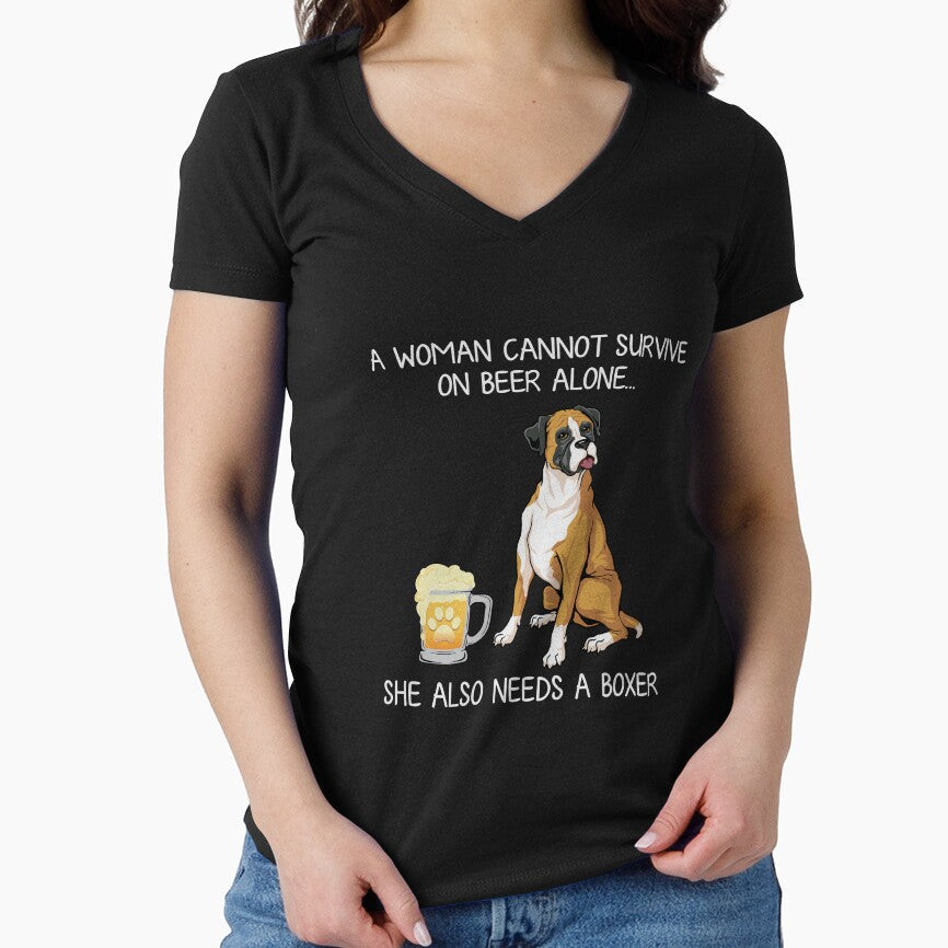 Boxer Mom and Beer Funny dog gift by TeeDoozy