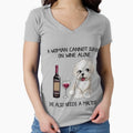 Maltese and wine Funny gift for dog mom by TeeDoozy