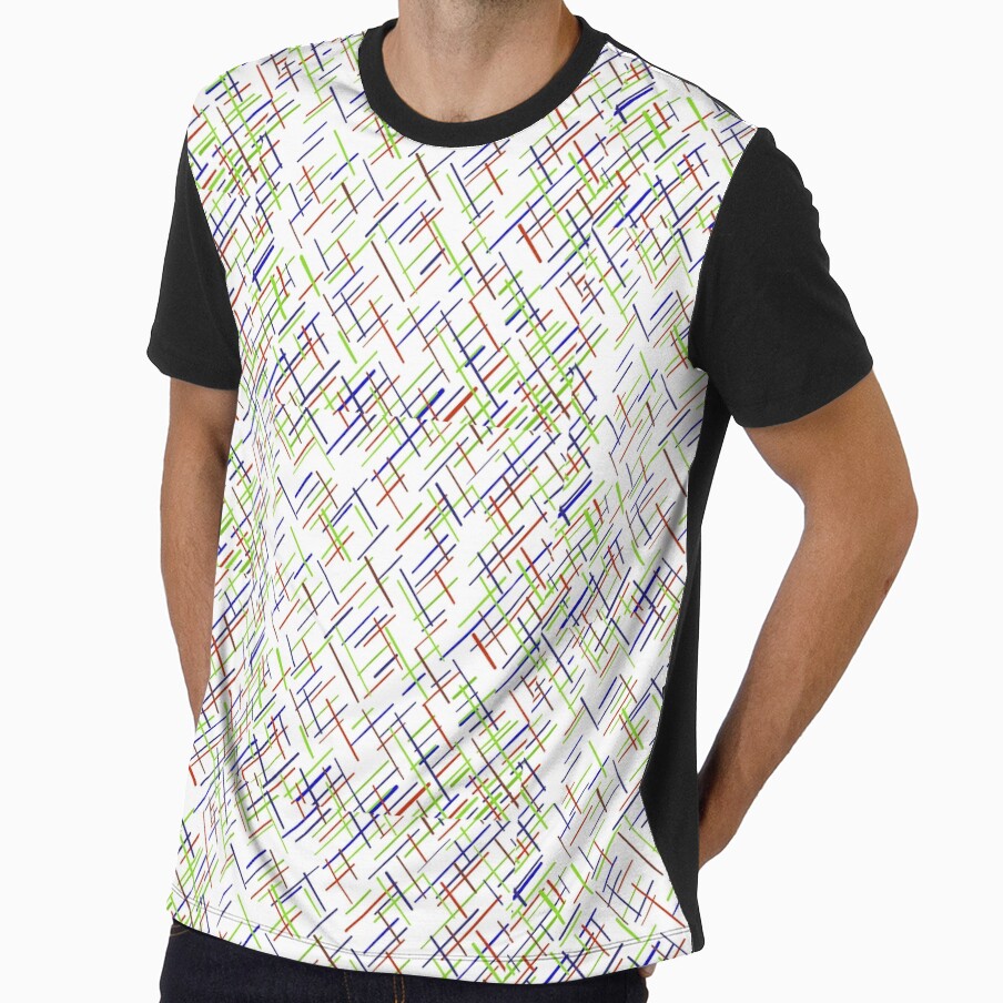 Fun and Colorful Abstract Line Design Pattern by hintprint