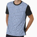 Printed image of silver sequins - horizontal stripes on light blue background by JaReVa