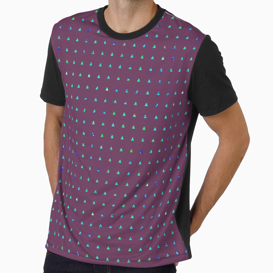 Printed image of azure sequins - pyramid shapes on purple background by JaReVa