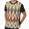 Boho Ikat Pattern, Red, Teal, Green, Mustard Yellow by meggydesigns