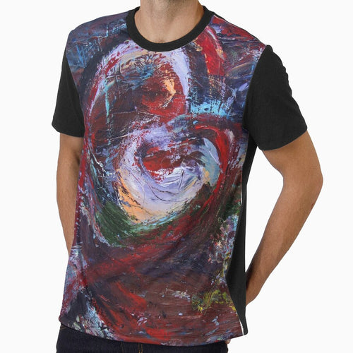 Abstract Red Heart Artwork by Katt Yanda by Artist-Katt-Yanda