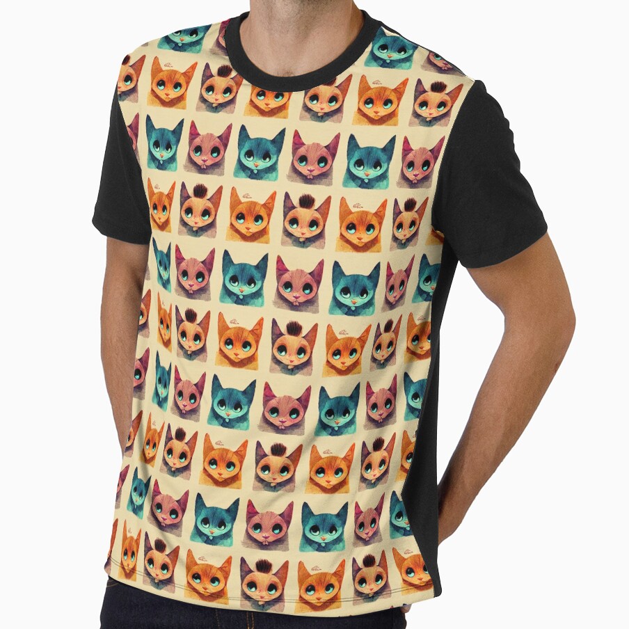 Cute Cat pattern 41 regular grid by KoolArtDistrict