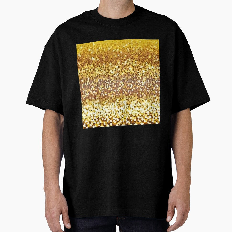 Printed image of sparkling golden glitter and sequins v3 by JaReVa