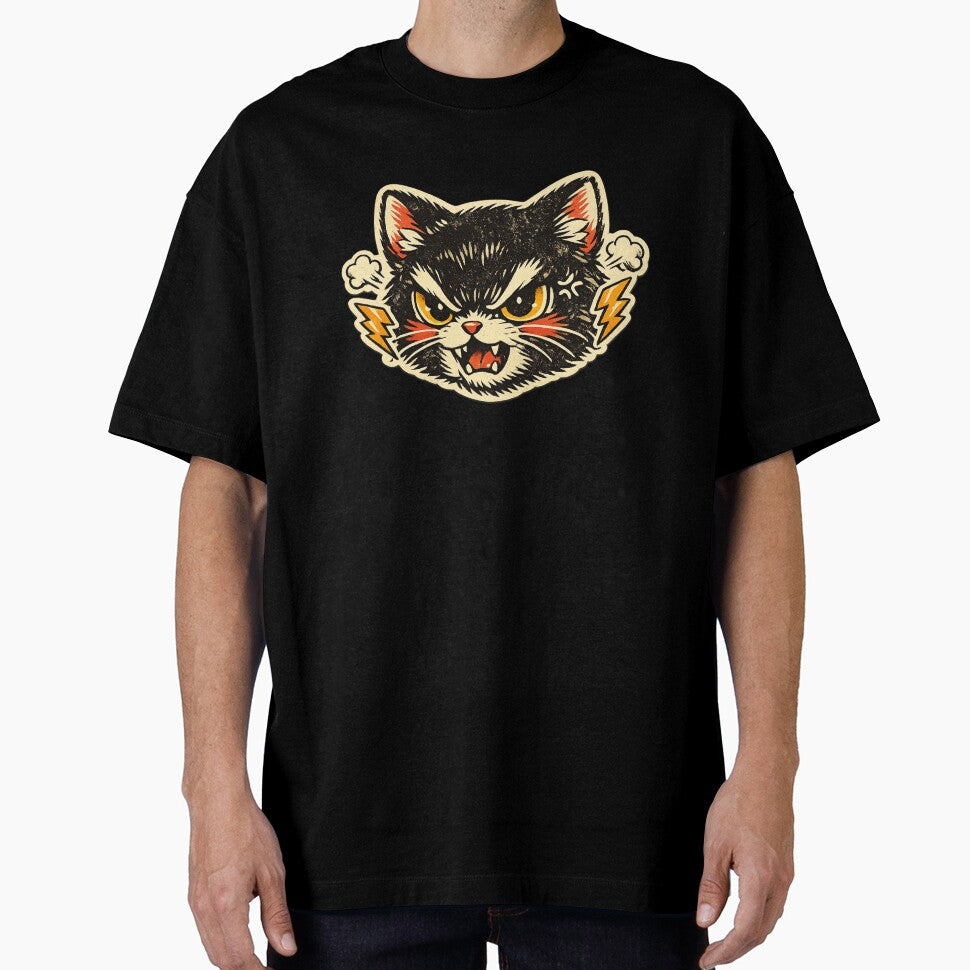 Angry Black Cat Sticker by Cat-loveparttime