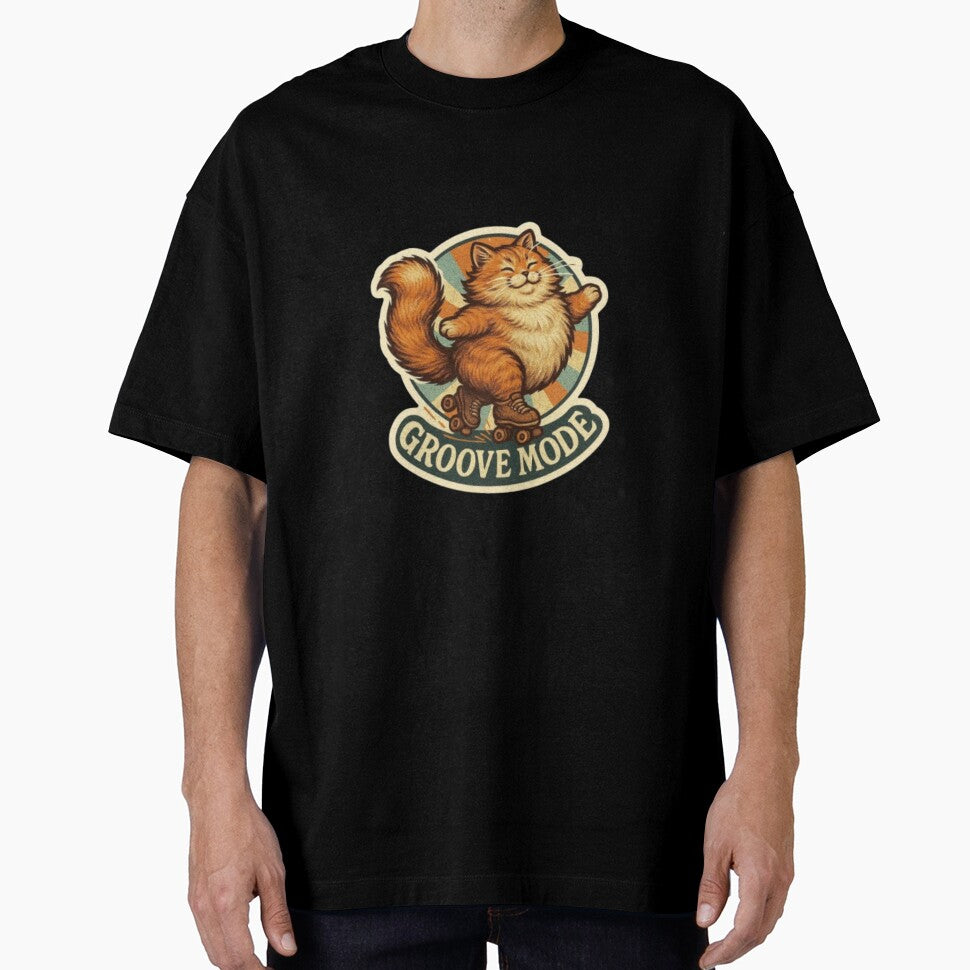 Groove Mode – Vintage Cat Retro 70s Aesthetic | Groovy Kitty Cat Lover Gift Design by Typologystudios