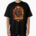 Untamed Wolf in Flames – Fierce Alpha Wild Fire Wolf Graphic by VivaThread