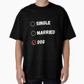 Single Married Dog, Dog Lover Shirt by Sleepy Cat Design