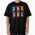 cute funny cat pattern with colorful sweet cats,aesthetic cat art,funny cat,Cat Lover,cute cat,cat pattern by Expressions-Sel