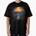Fantasy Landscape - Waterfall at Sunset by Fantasy Masterpiece