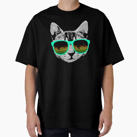 Funny Music Cat with Glasses by ROBOTFACE T-Shirts
