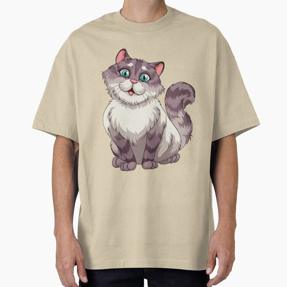 Funny Cat Pattern, Cute Cat Sweatshirt, by Ristinga