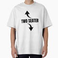 Two Seater Funny Arrow Typography | Subtle Innuendo Design by OURART15