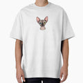 Sphynx cat multicolor eye by Line & Prime Paws
