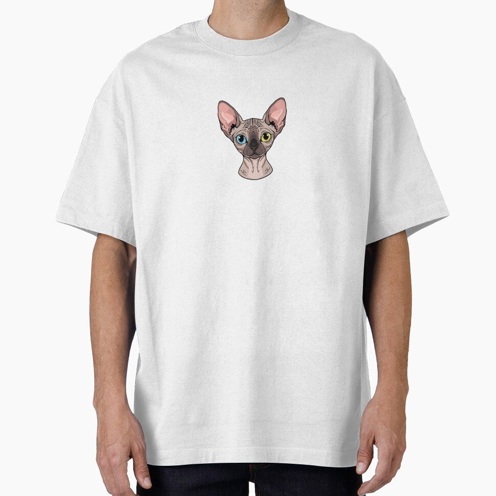 Sphynx cat multicolor eye by Line & Prime Paws