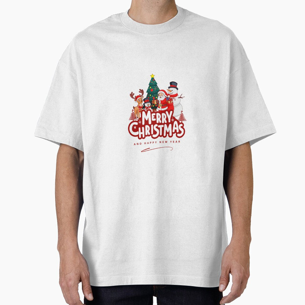 Festive Christmas Characters & Tree Illustration by MinimalMotif