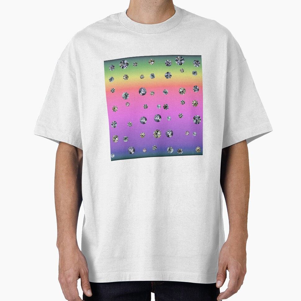 Printed image of Diamond pattern on rainbow gradient by JaReVa