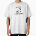 Happiness Is A Warm Belly Rub Funny Dog by Harmonick-Tees