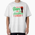 I RUN ON BEER AND CHRISTMAS CHEER FUNNY NOVELTY TEE by AllThatIsWelsh