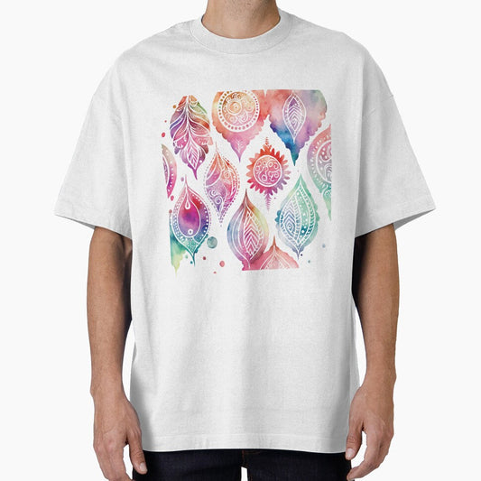 A Bohemian Feather Pastel Watercolor Print - Boho Chic Patterns by GVRDesign