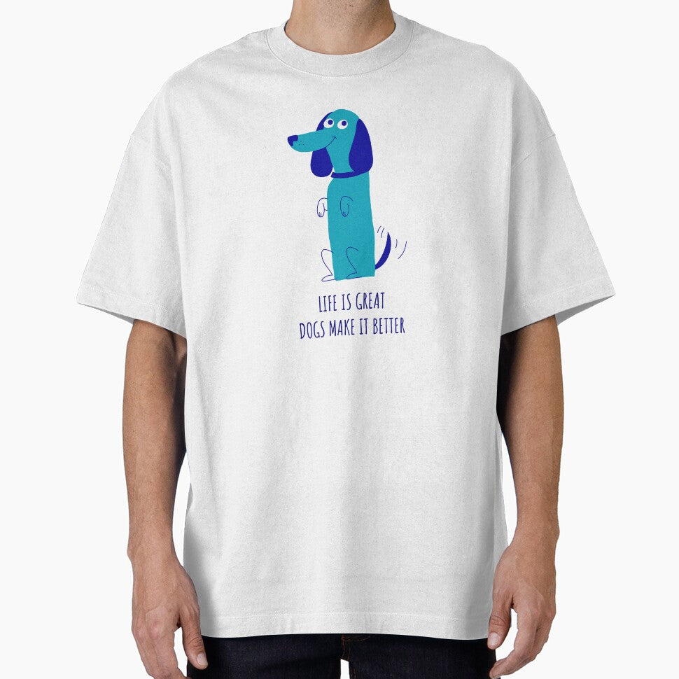 Life Is Great, Dogs Make It Better Cute Dog by Harmonick-Tees