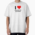 I Heart Chilling On My Phone Design by geckodesign