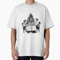 Vintage Family Christmas Dinner – Black and White Holiday Illustration by inkoutninja