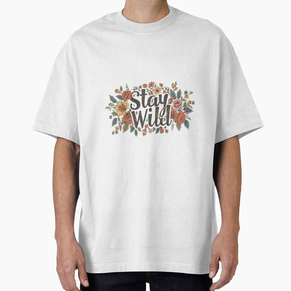 Stay Wild – Boho Floral Free Spirit Quote Design by Chippychips1