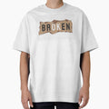 Broken OK Slogan Piece Ripped Cardboard Illustration by Peekonet
