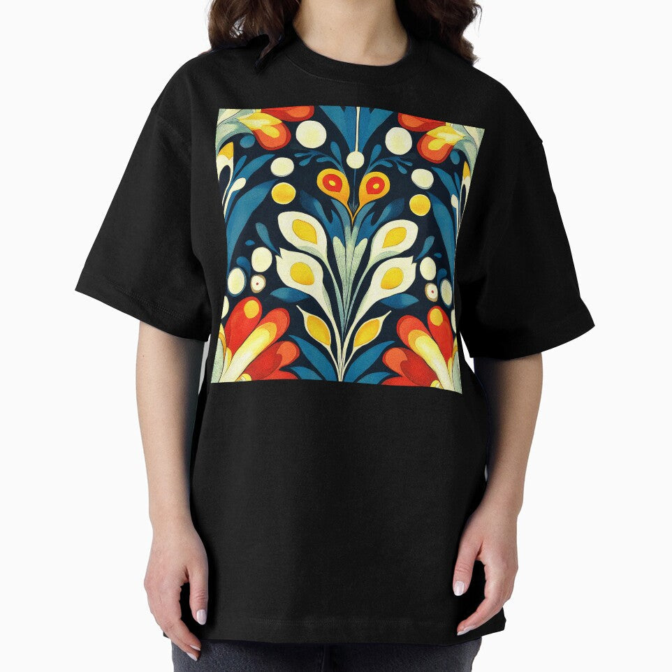 Boho-Inspired Blue, Yellow And Red Abstract Design by DEC02