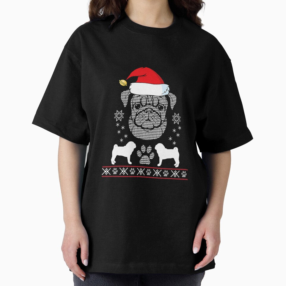Santa Pug Dog Breed Holiday Ugly by frank3826
