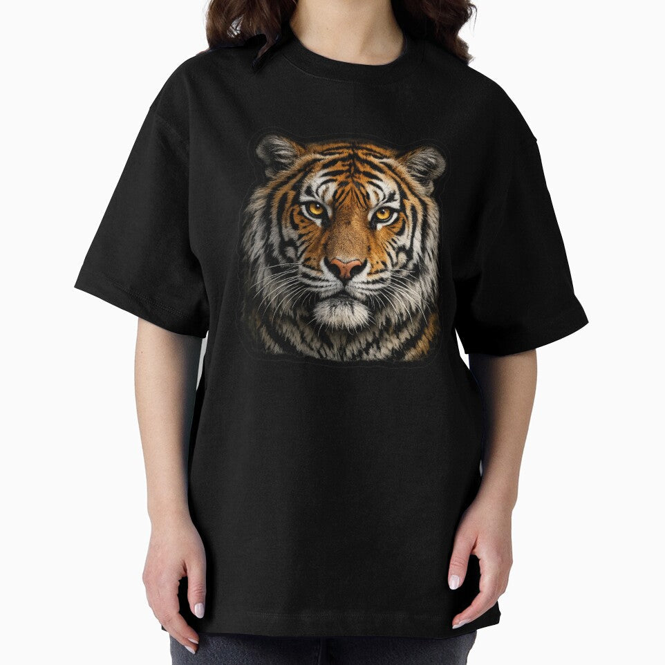 Ultra Realistic Bengal Tiger Sticker – Intense Golden Eyes Wildlife Portrait by irfanshikh