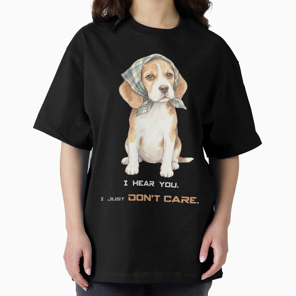 Funny Beagle Shirt – I Hear You I Just Don’t Care Dog Lover T-Shirt by LowEffortClub 694Studio