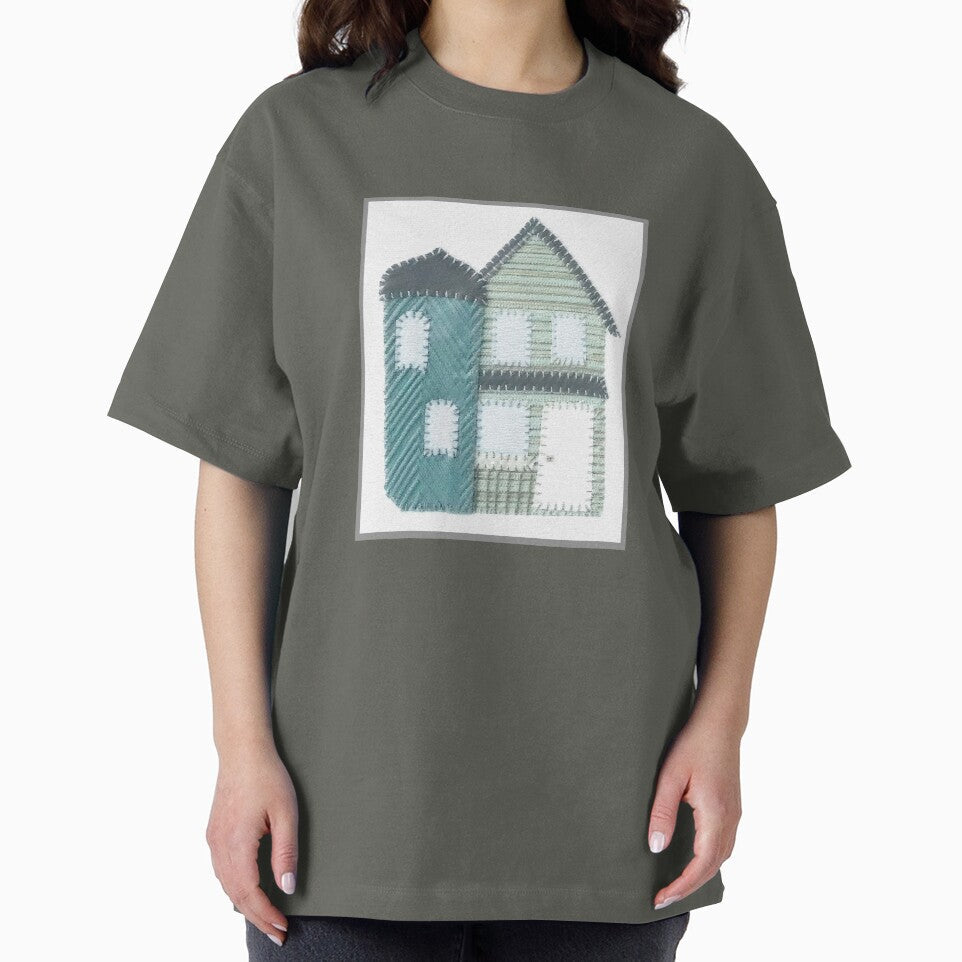 Green House Excerpt from 2 Houses #1- Digitally Altered by ErinBrieArt