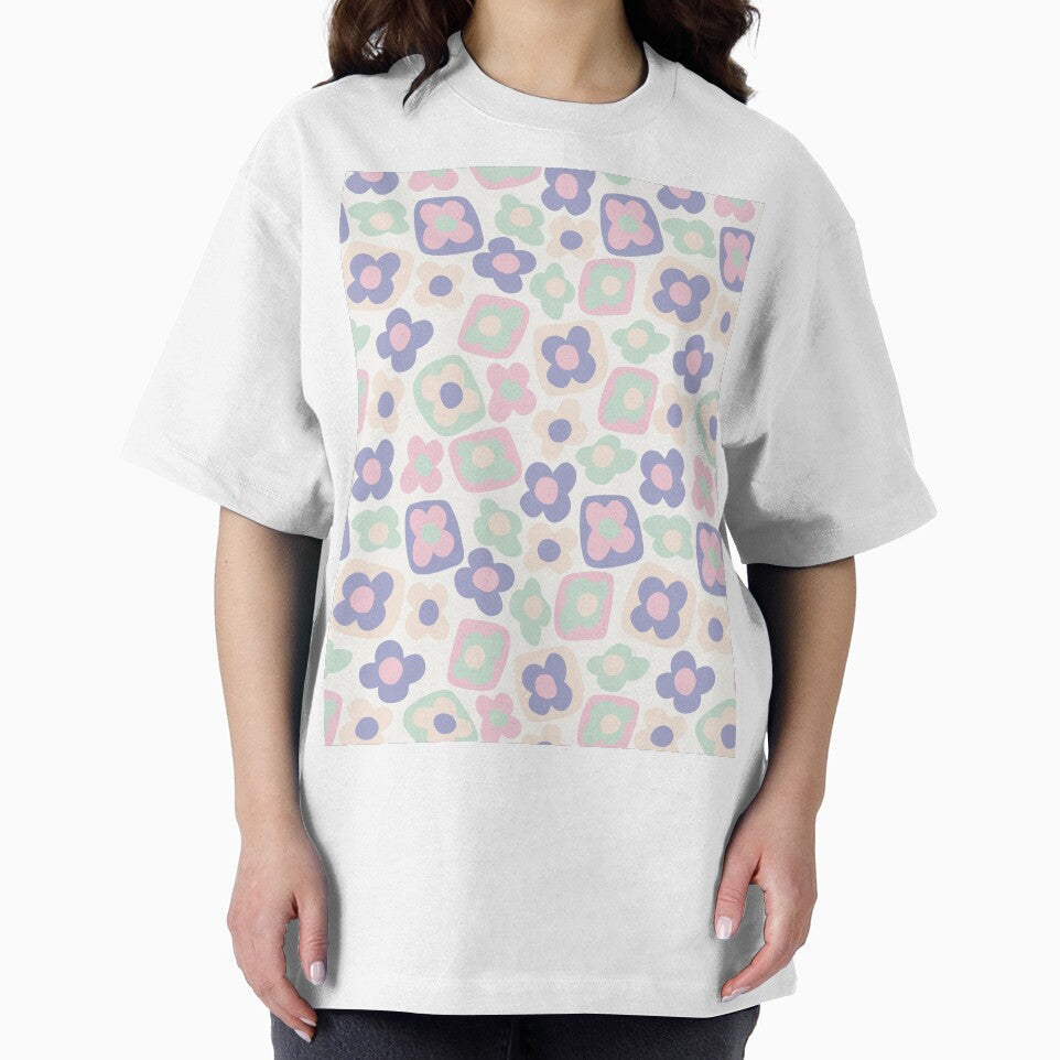 BOHO BOXY MODERN FLOWER PATTERN KIDS PASTELS by blomastudios