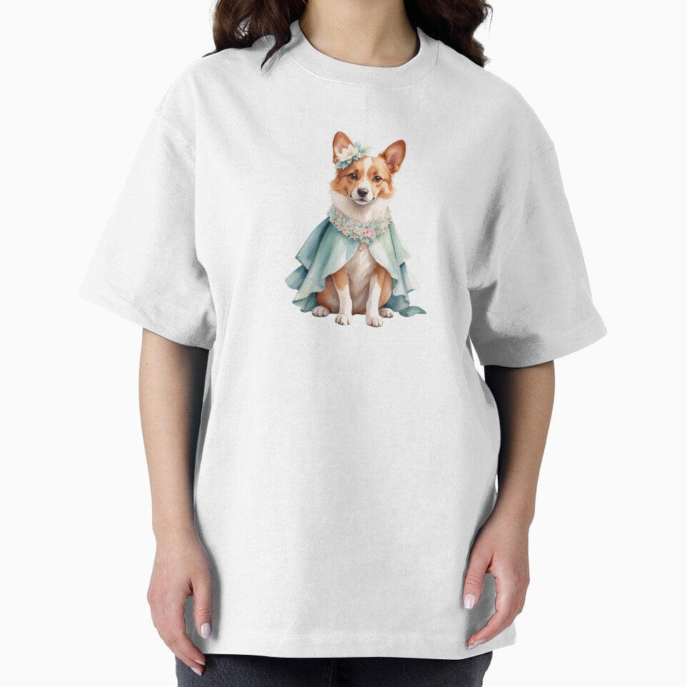 Cute Watercolor Dog with Vintage Vibes by Victoria Riabov