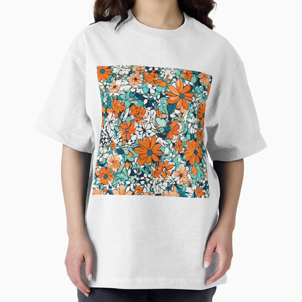 Printed fabric, stylized flowers by janjacbu